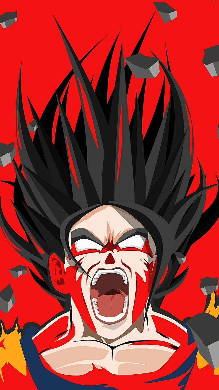 Dragon Ball Z, portrait display, red, people, event, burning