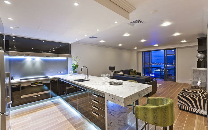 2012 Modern Kitchen Design, architecture, home interiors, rooms, HD wallpaper