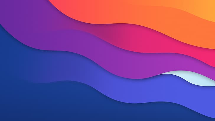 waves, macOS Big Sur, colorful, HD wallpaper