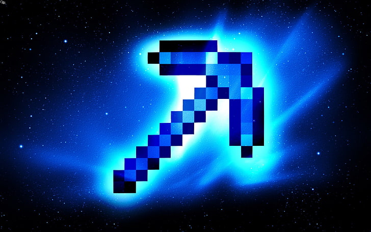 minecraft  images, blue, sign, no people, studio shot, astronomy, HD wallpaper