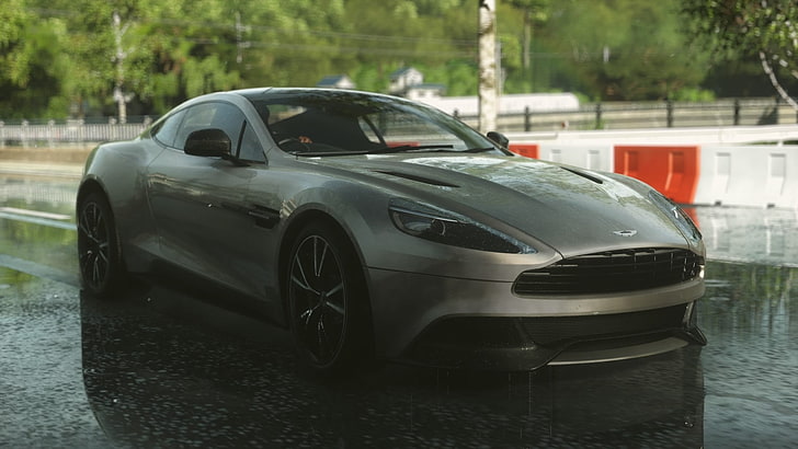 Driveclub, car, rain, Aston Martin, mode of transportation, HD wallpaper