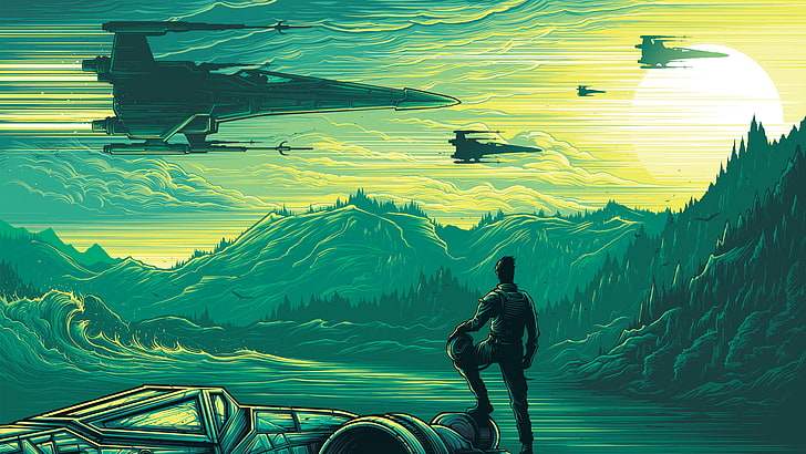 Star Wars: The Force Awakens, Dan Mumford, HD wallpaper