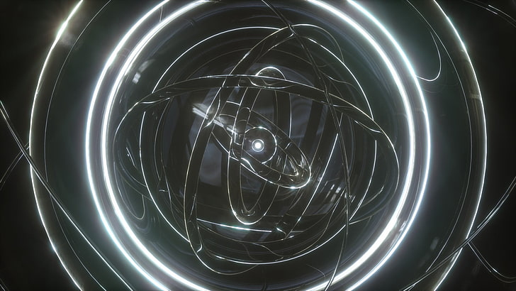 untitled, time, space, orb, lights, reflection, render, OctaneRender by OTOY, HD wallpaper