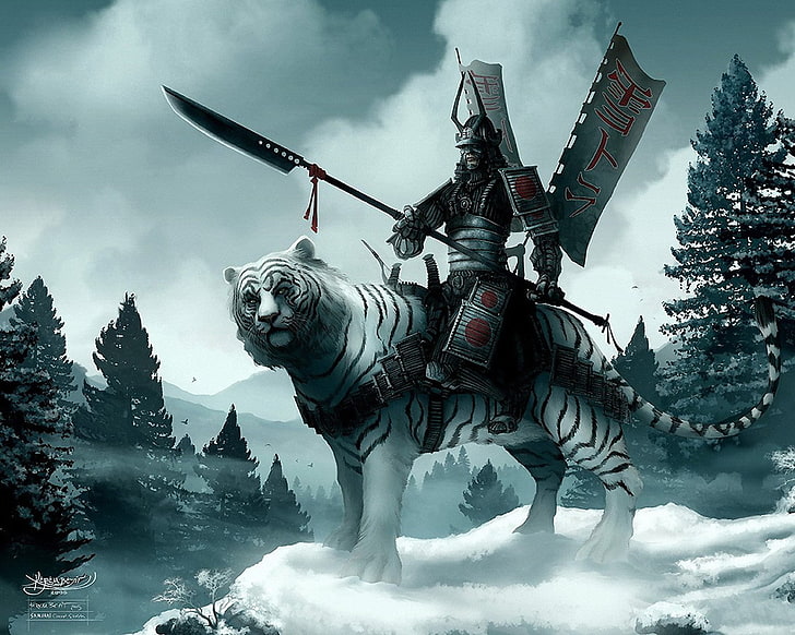 Siberian tiger, nature, art and craft, sky, winter, sculpture, HD wallpaper