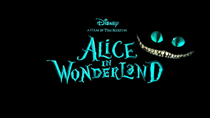 movies, Alice in Wonderland, Cheshire Cat, black background