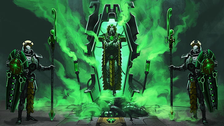 Necrons, guards, awakening, Warhammer, Lord nekron, necron lord, HD wallpaper