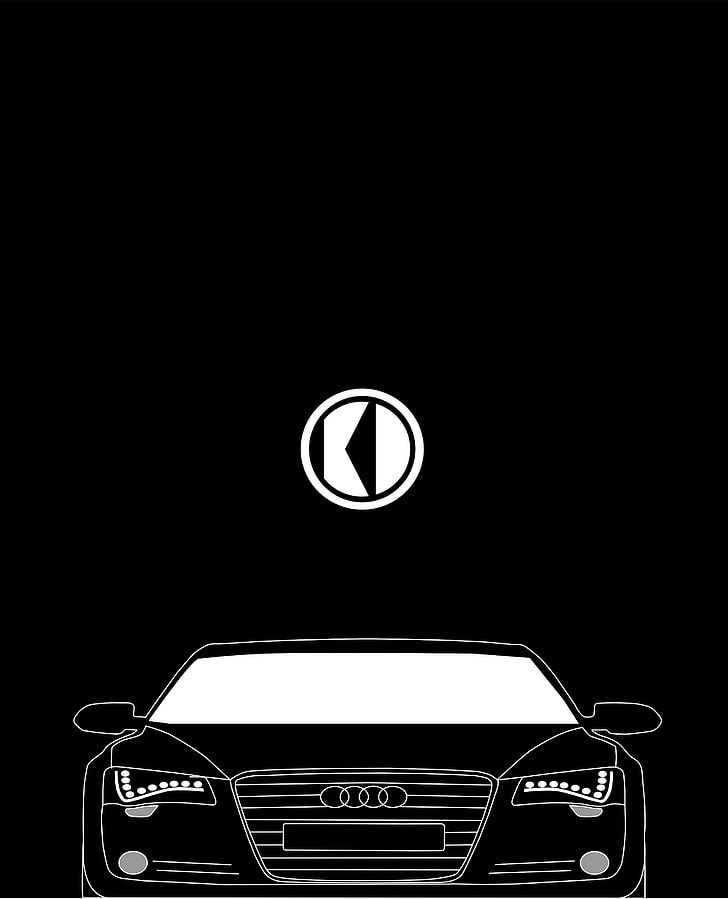 Audi R18 e-tron quattro, minimalism, illuminated, car, copy space, HD wallpaper