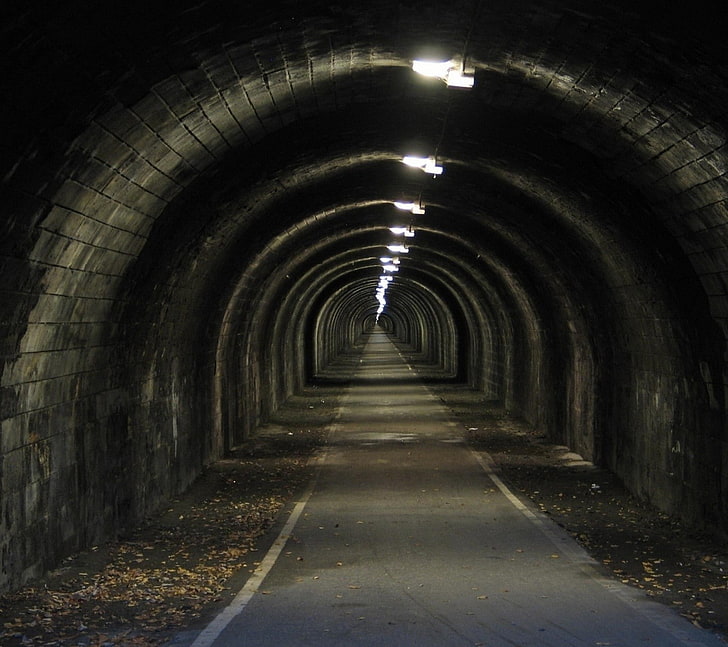 tunnel, direction, the way forward, architecture, diminishing perspective, HD wallpaper