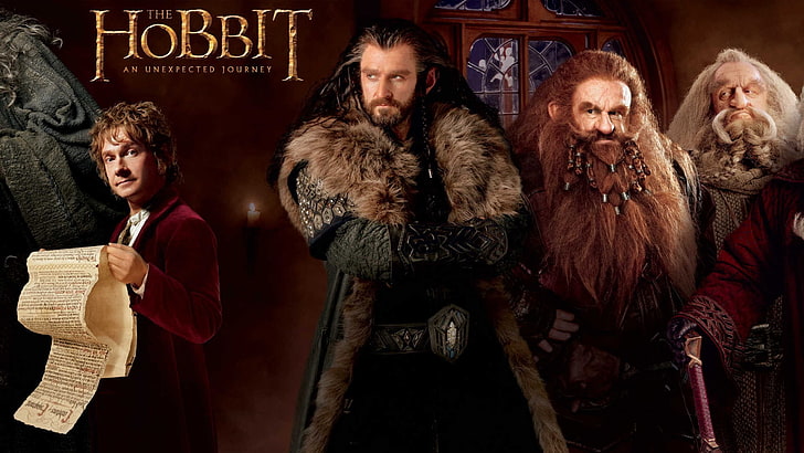 The Hobbit: An Unexpected Journey, movies, Bilbo Baggins, Thorin Oakenshield, HD wallpaper