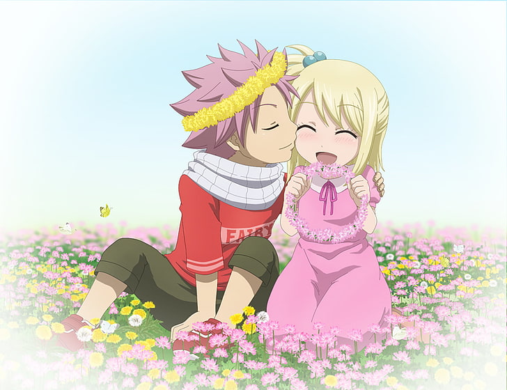 Fairy Tale Natsu and Lucy HD wallpaper, Anime, Fairy Tail, Lucy Heartfilia, HD wallpaper
