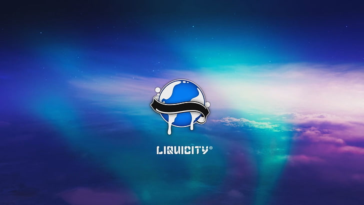 Liquicity wallpaper, space, sky, colorful, blue, nature, no people, HD wallpaper