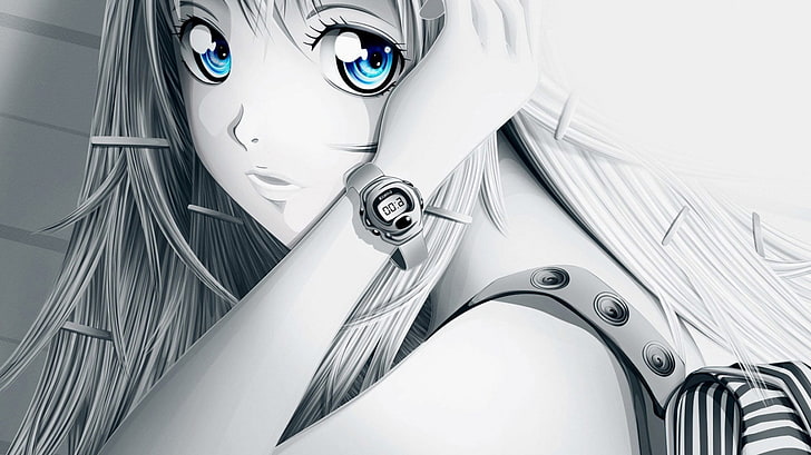 anime girl backgrounds for desktop hd backgrounds, indoors, HD wallpaper