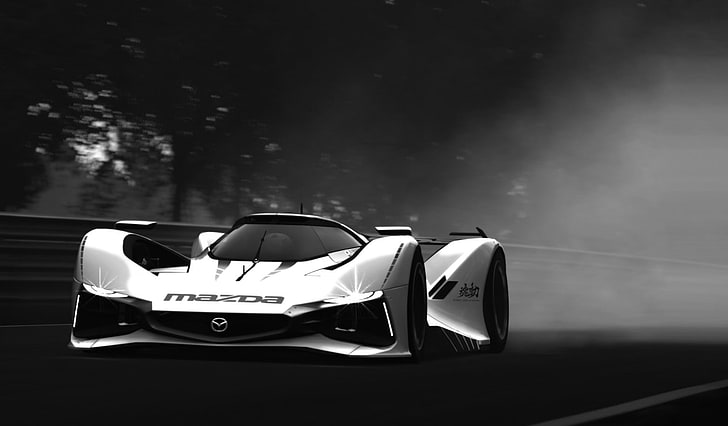 white and black personal watercraft, video games, Mazda LM55 Vision Gran Turismo, HD wallpaper
