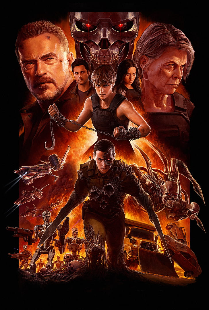 HD wallpaper: Dave Rapoza, poster, Terminator, Terminator Dark Fate, Arnold  Schwarzenegger | Wallpaper Flare