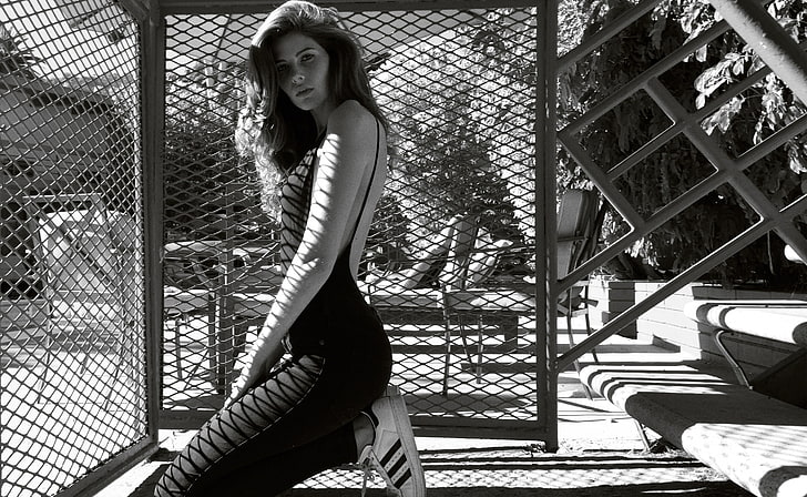 Cool Girl Black and White, women's jeans and top, Girls, People, HD wallpaper