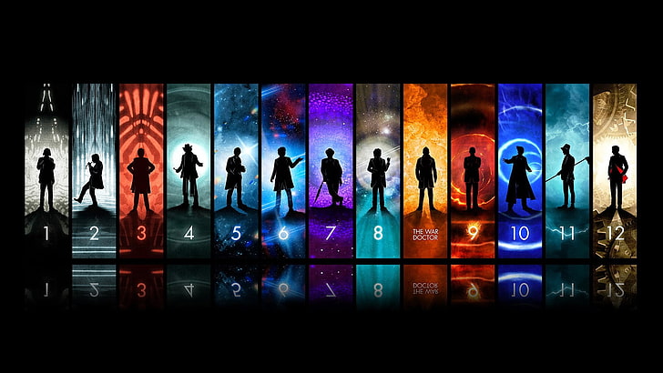 assorted-color digital wallpaper, Doctor Who, The Doctor, panels