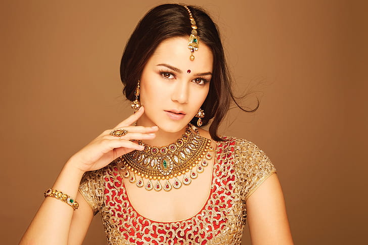 HD wallpaper: Models, Brown Eyes, Brunette, Girl, Indian, Jewelry, Necklace  | Wallpaper Flare