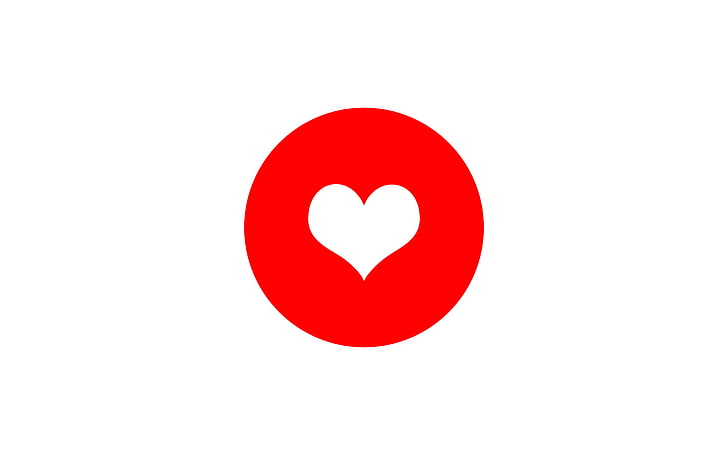Japan, flag, heart, colorful, minimalism, simple background, HD wallpaper