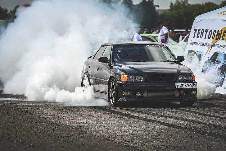 drift, toyota, jzx100, russia, chaser