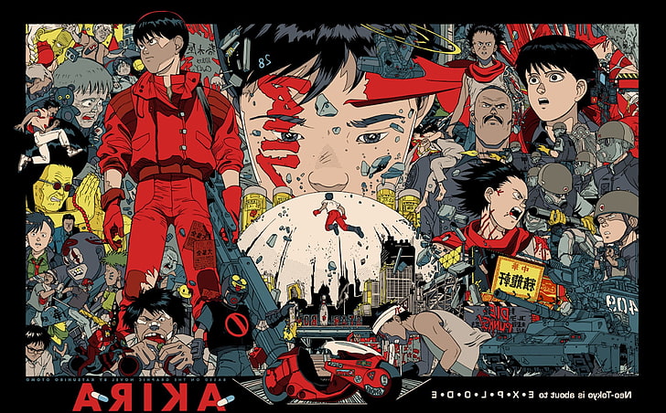 Akira, anime, Japan, Katsuhiro Otomo, creativity, transfer print