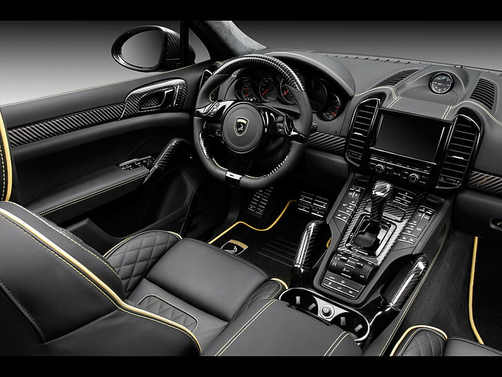 Porsche Cayenne Vantage Carbon Fiber Interior HD, cars, HD wallpaper