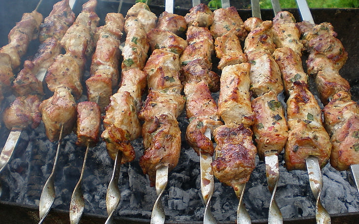 food, closeup, meat, barbecue, grill, animals, food and drink