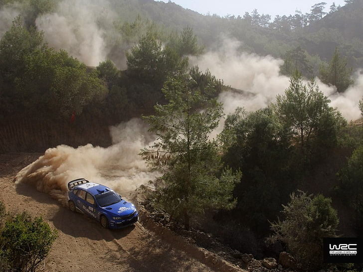 rally vehicle sports, rally cars, Subaru, dust, mode of transportation