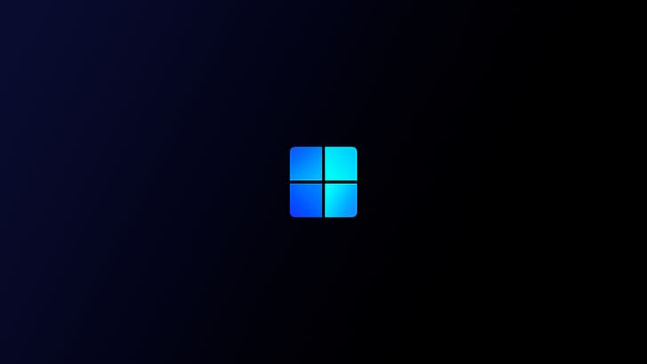 windows 11, Microsoft, windows logo, dark, gradient