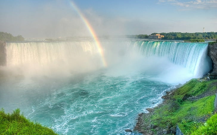 HD wallpaper: Niagra Falls Rainbow Waterfall HD, nature | Wallpaper Flare