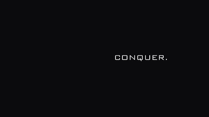conquer, word, motivational, Others, text, copy space, western script, HD wallpaper