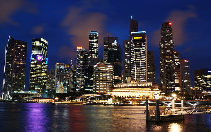 Singapore Skyline HD, world, travel, travel and world