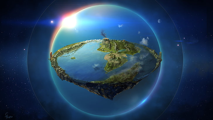 green island illustration, map, fantasy, Earth, The Lord Of The Rings, HD wallpaper