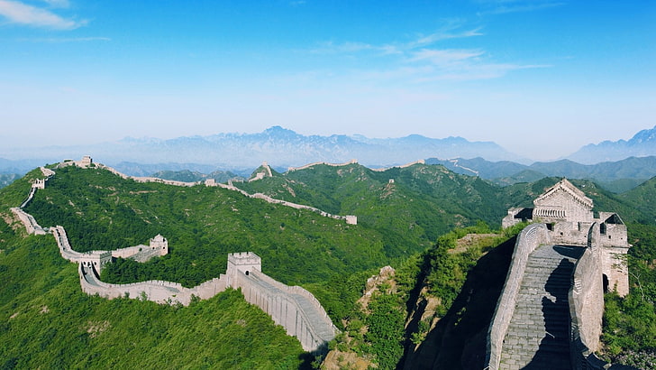 Great Wall of China, Monuments, mountain, scenics - nature, architecture, HD wallpaper