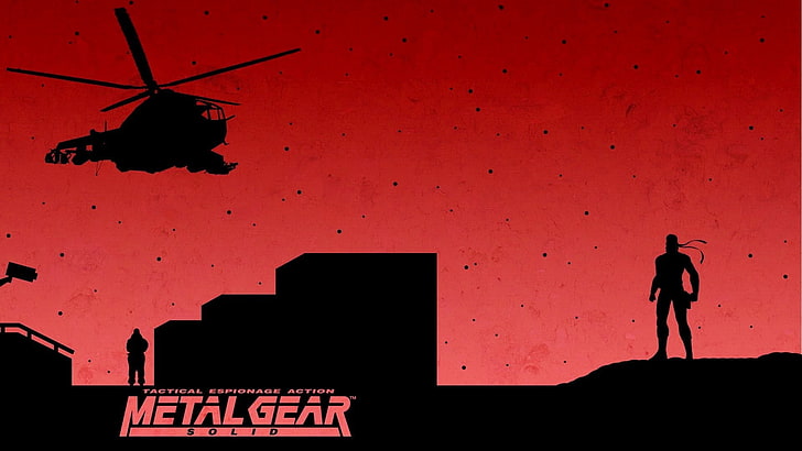 Metal Gear Solid game, video games, silhouette, sign, communication, HD wallpaper