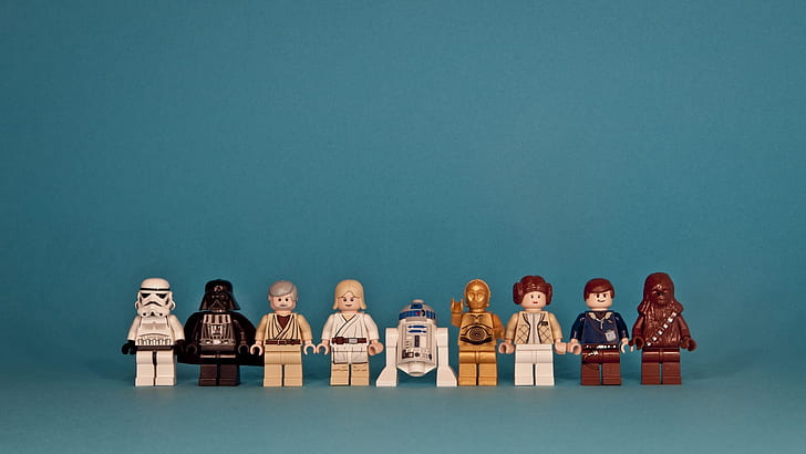 LEGO lot of 6 6tar Wars Good Guy Minifigs Yoda Luke C3-PO Han R2-D2 