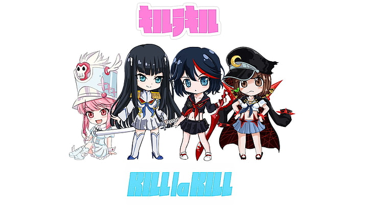Kill la Kill, Matoi Ryuuko, Kiryuin Satsuki, Jakuzure Nonon, HD wallpaper