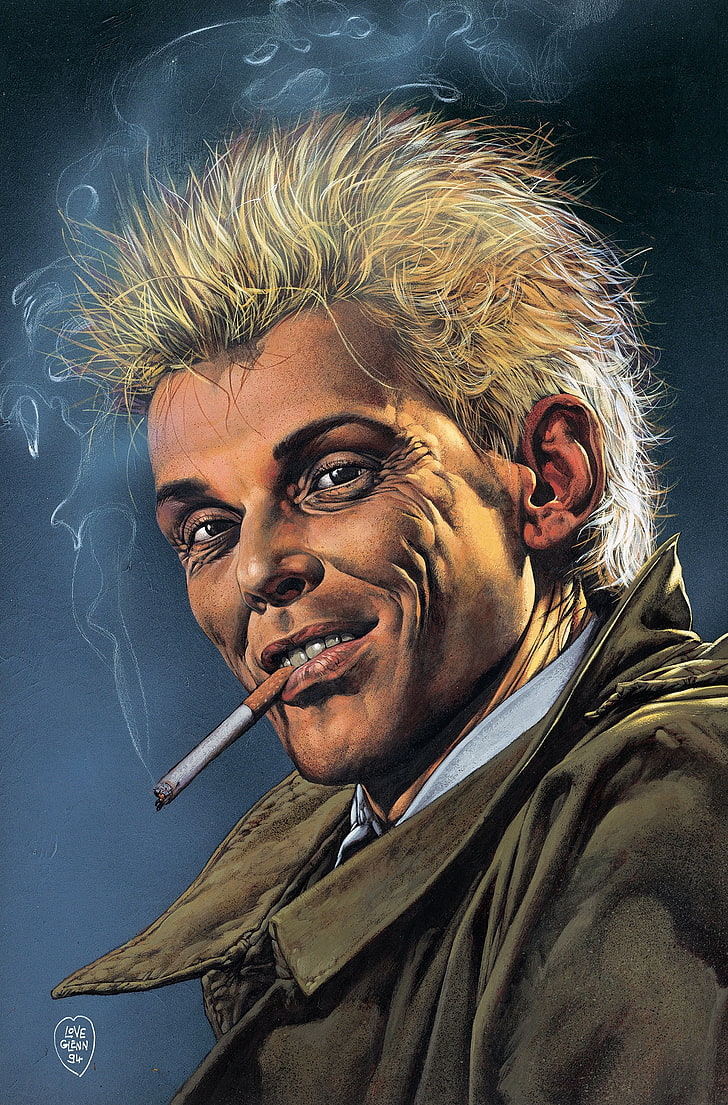 Hellblazer, John Constantine, comics, Glenn Fabry, portrait, HD wallpaper