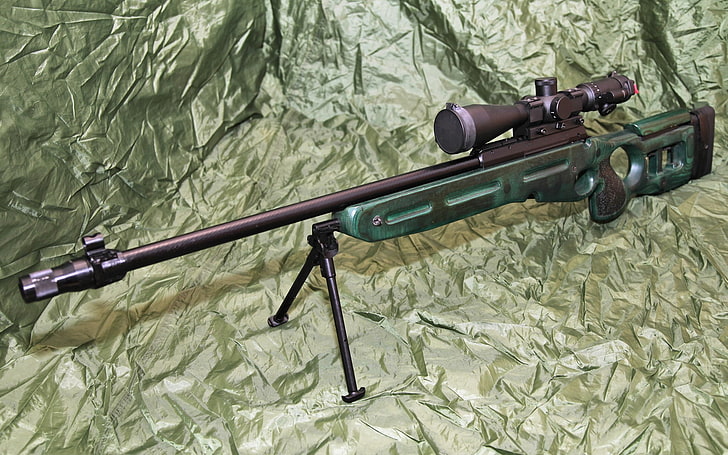 sniper rifle, military, weapon, high angle view, gun, nature, HD wallpaper