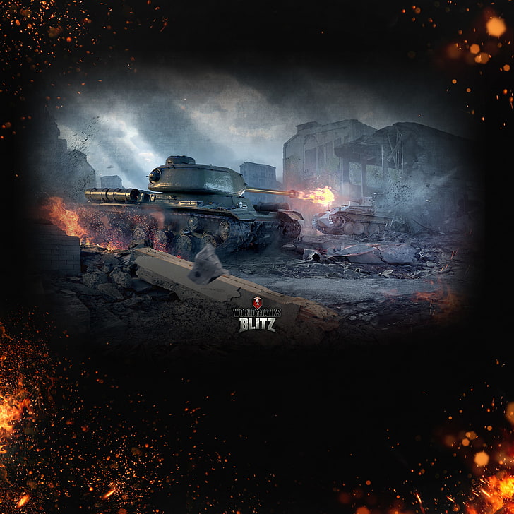 Blitz video game wallpaper, Fire, Iron, Trunk, Flame, Tanks, Panther HD wallpaper
