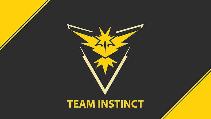 Pokemon Go Team Instinct Team Yellow 4K, Valor, star shape, symbol