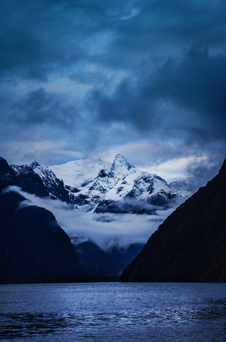 ice mountain summit, Deeper, Milford Sound, New Zealand, HD wallpaper