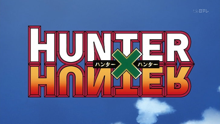 Hunter x Hunter, anime, sign, communication, sky, text, blue