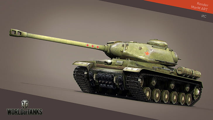 World of Tanks, wargaming, video games, render, IS-2, HD wallpaper