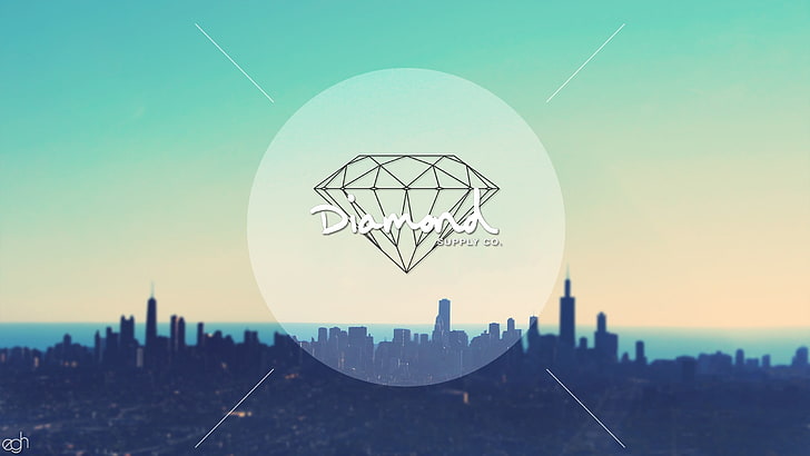 Diamond illustration, diamonds, diamond supply, city, sky, cityscape, HD wallpaper