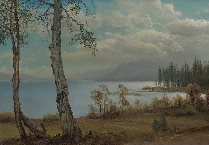 landscape, picture, Albert Bierstadt, Lake Tahoe, HD wallpaper