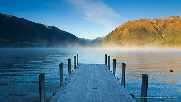 Lake Rotoiti, Nelson Lakes, South Island, New Zealand, National Parks, HD wallpaper