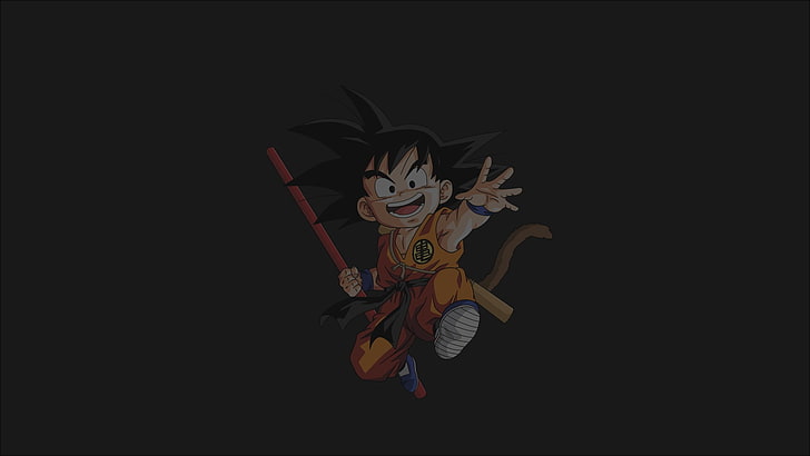 Dragon Ball Z young Son Goku digital wallpaper, one person, studio shot