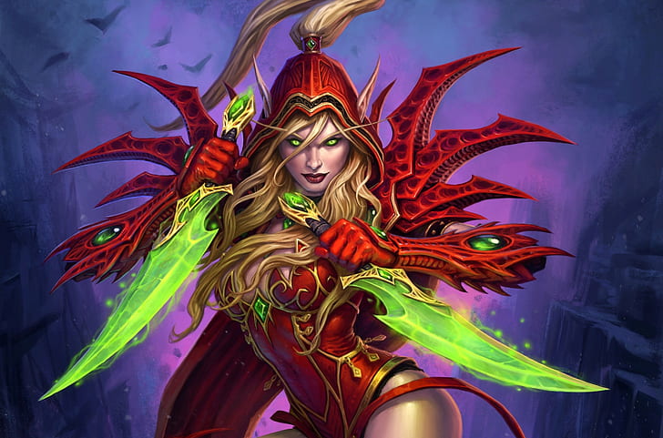 Hearthstone: Heroes Of Warcraft, Valeera Sanguinar, Green Eyes