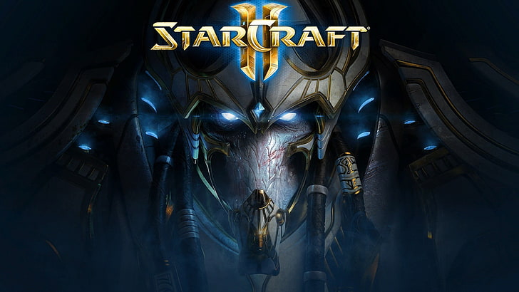StarCraft 3D wallpaper, Artanis, text, indoors, low angle view