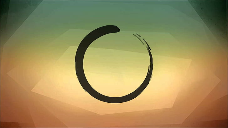 minimalism, circle, ensō, ouroboros, zen
